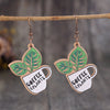 Wooden Alloy Dangle Earrings Earrings - Tophatter Daily Deals