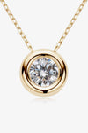 Adored 1 Carat Moissanite Pendant 925 Sterling Silver Necklace Gold One Size Moissanite - Tophatter Daily Deals