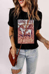 LONG LIVE COWGIRLS Graphic Tee Women's T-Shirts - Tophatter Daily Deals