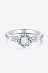 Loyal Love 1 Carat Moissanite Platinum-Plated Ring Silver Moissanite - Tophatter Daily Deals