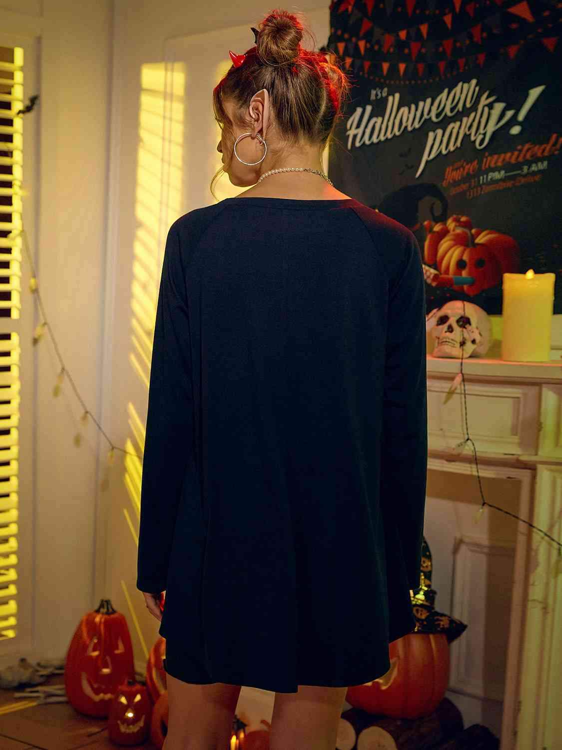 Round Neck Jack-o'-lantern Graphic T-Shirt Women's T-Shirts - Tophatter Daily Deals