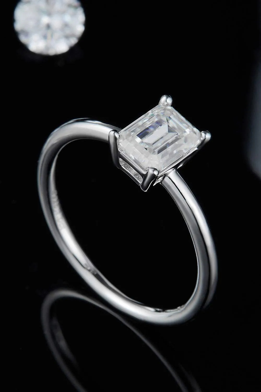 1 Carat Moissanite 925 Sterling Silver Solitaire Ring Rings - Tophatter Daily Deals