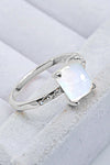 Square Moonstone Ring - Tophatter Deals