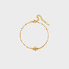 Lotus Shape 18K Gold-Plated Bead Bracelet Gold One Size Bracelets - Tophatter Daily Deals