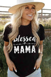 BLESSED MAMA Graphic Tee Women's T-Shirts - Tophatter Daily Deals