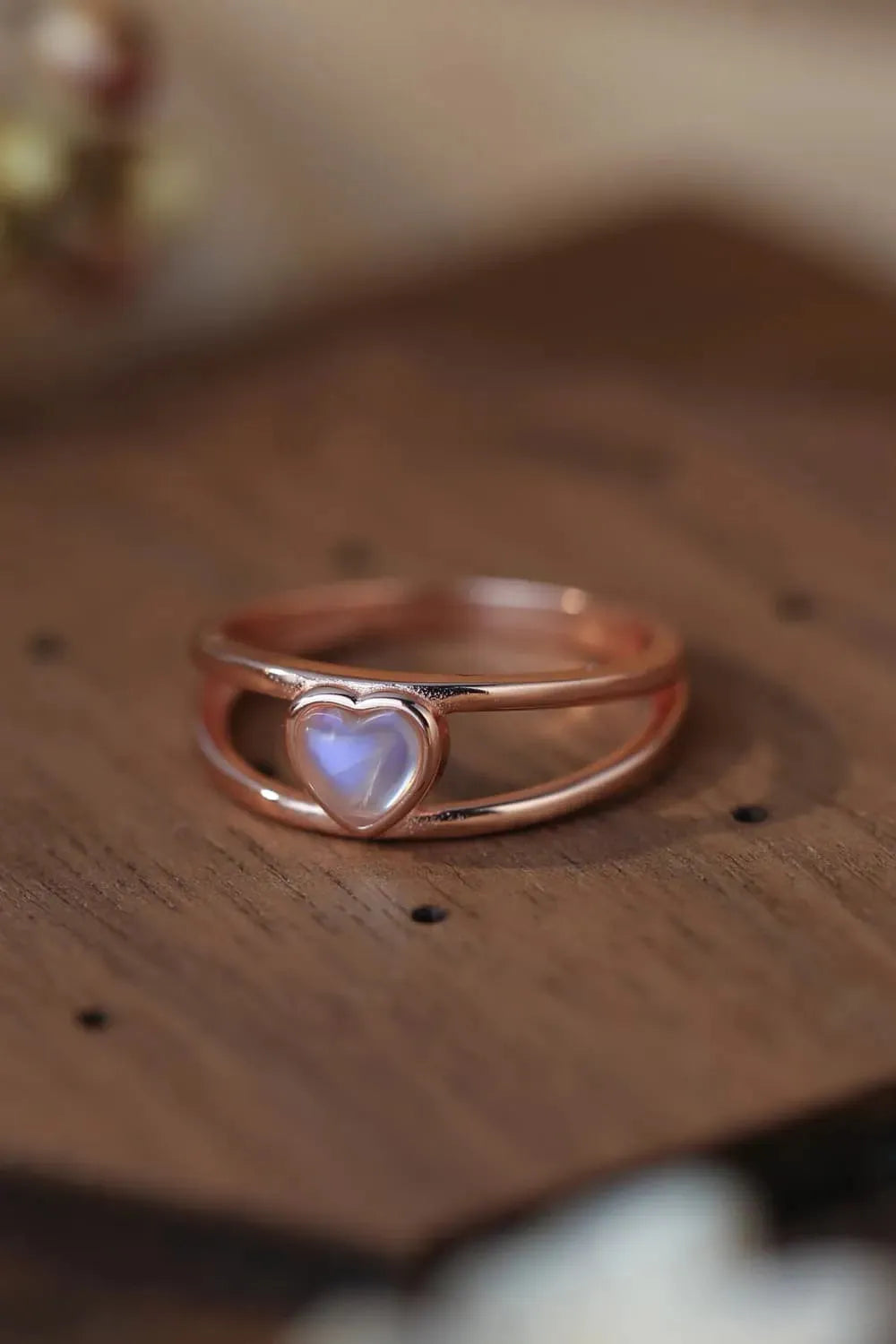 Moonstone Heart 925 Sterling Silver Ring Moonstone - Tophatter Daily Deals