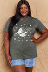 Simply Love Full Size Planet Graphic Cotton T-Shirt Women's T-Shirts - Tophatter Daily Deals