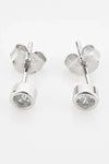 Minimalist Zircon 925 Sterling Silver Earrings Earrings - Tophatter Daily Deals