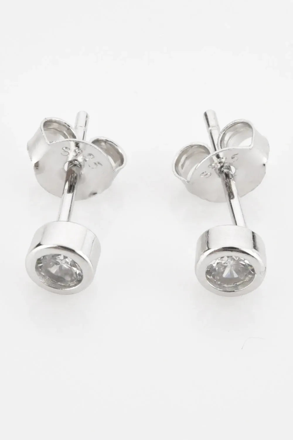 Minimalist Zircon 925 Sterling Silver Earrings Earrings - Tophatter Daily Deals