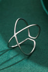 925 Sterling Silver Crisscross Open Ring Rings - Tophatter Daily Deals