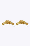 18K Gold Plated Twisted Earrings Gold One Size Earrings - Tophatter Daily Deals