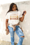 Simply Love Full Size GOBBLE Short Sleeve T-Shirt Women's T-Shirts - Tophatter Daily Deals