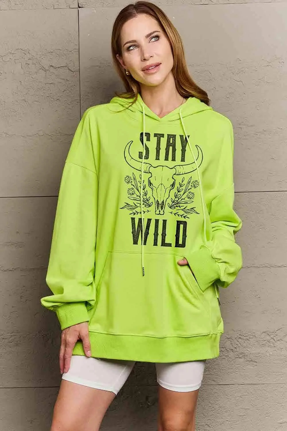 Simply Love Simply Love Full Size STAY WILD Graphic Hoodie - Tophatter Daily Deals