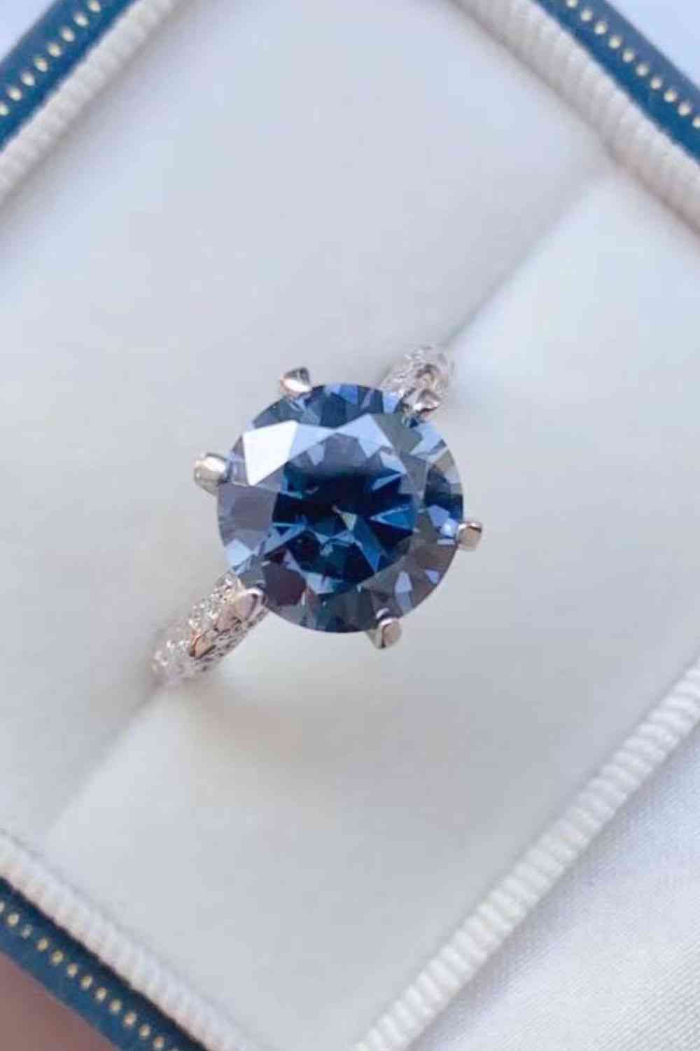 5 Carat Moissanite 925 Sterling Silver Ring Moissanite - Tophatter Daily Deals