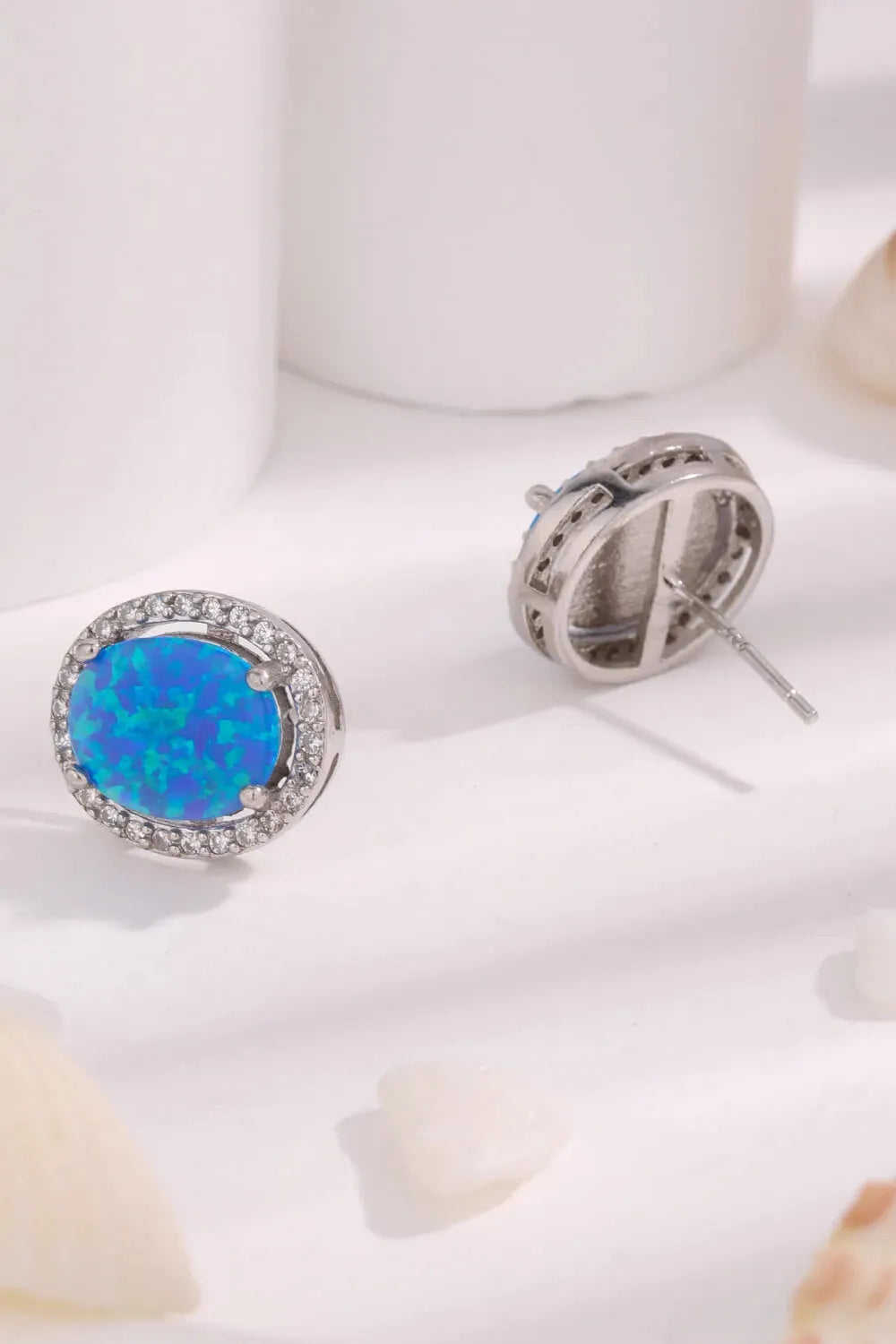 Opal Round Earrings Opal - Tophatter Daily Deals
