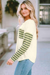 Striped Drop Shoulder T-Shirt Women's T-Shirts - Tophatter Daily Deals