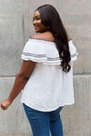 ODDI Full Size Off The Shoulder Ruffle Blouse Blouses - Tophatter Daily Deals