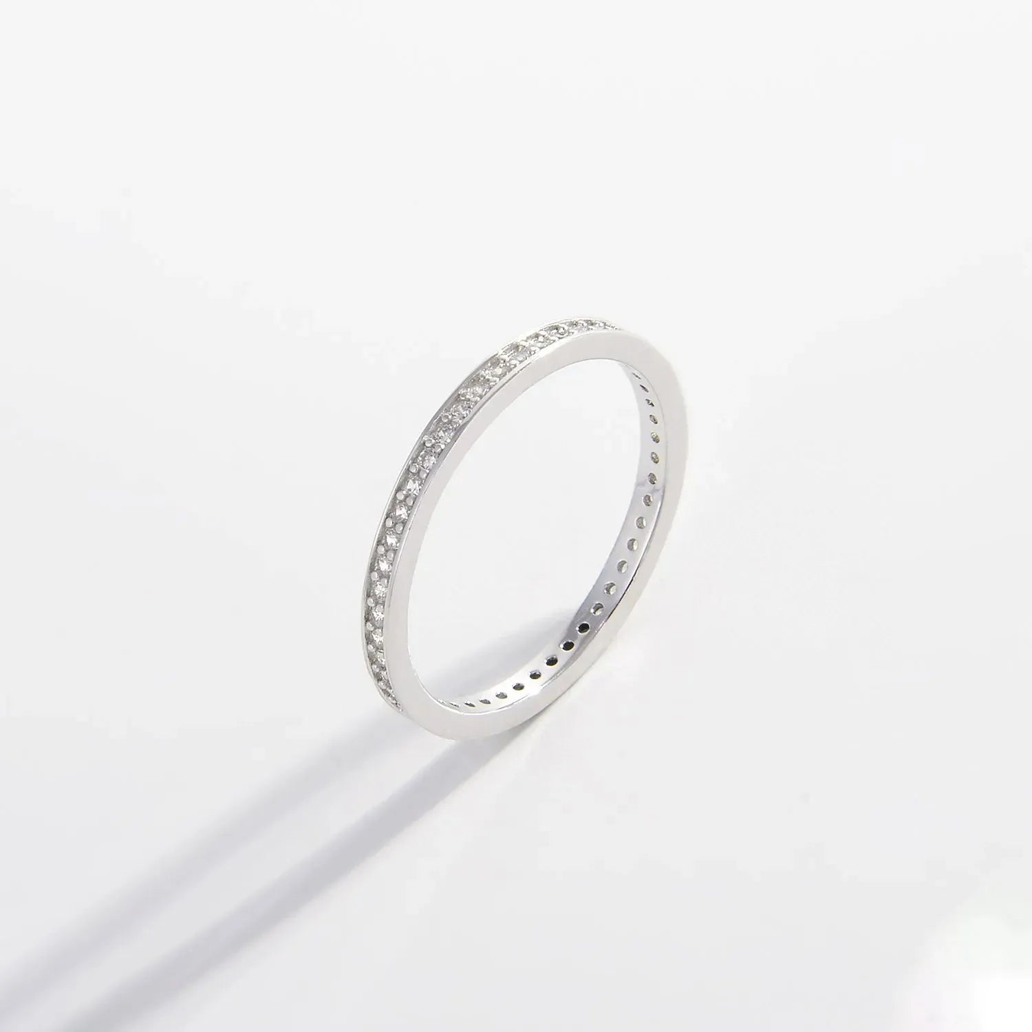 925 Sterling Silver Inlaid Zircon Ring Rings - Tophatter Daily Deals