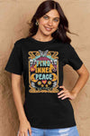 Simply Love Full Size FIND INNER PEACE Graphic Cotton T-Shirt Women's T-Shirts - Tophatter Daily Deals