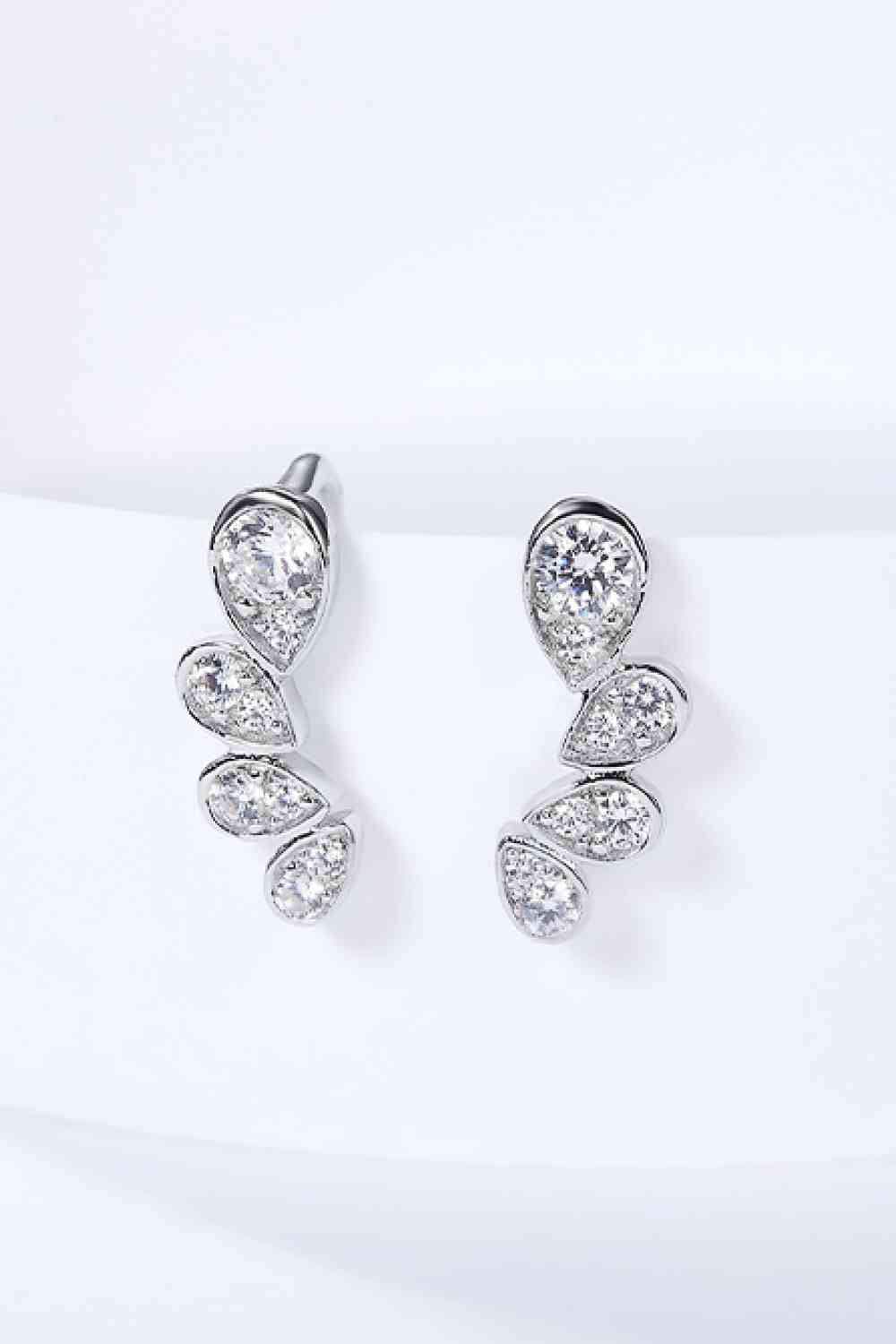 Pear Shape Moissanite Earrings Moissanite - Tophatter Daily Deals