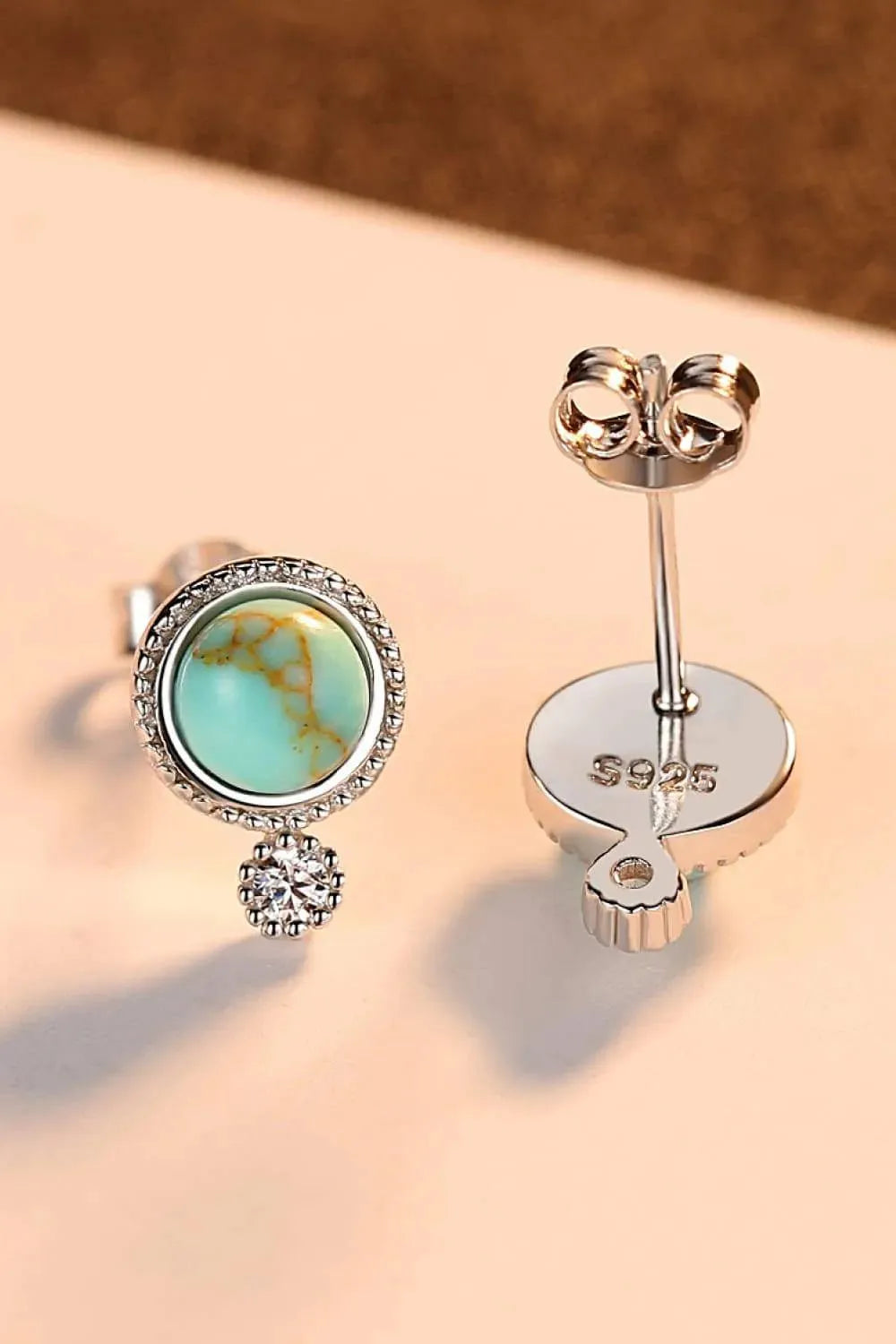 Turquoise Platinum-Plated Earrings Earrings - Tophatter Daily Deals