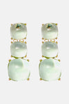 Resin Dangle Earrings Light Green One Size Earrings - Tophatter Daily Deals