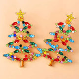 Christmas Tree Rhinestone Alloy Earrings Earrings - Tophatter Daily Deals