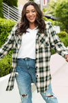 Plus Size Plaid Curved Hem Button Front Shirt Blouses - Tophatter Daily Deals