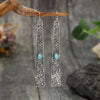 Artificial Turquoise Bar Earrings Silver One Size Earrings - Tophatter Daily Deals