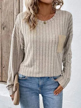 Round Neck Dropped Shoulder T-Shirt Women's T-Shirts - Tophatter Daily Deals