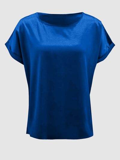 Round Neck Short Sleeve T-Shirt Women's T-Shirts - Tophatter Daily Deals