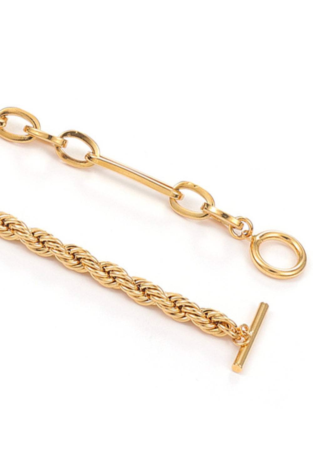 Toggle Clasp Twisted Chain Bracelet Bracelets - Tophatter Daily Deals