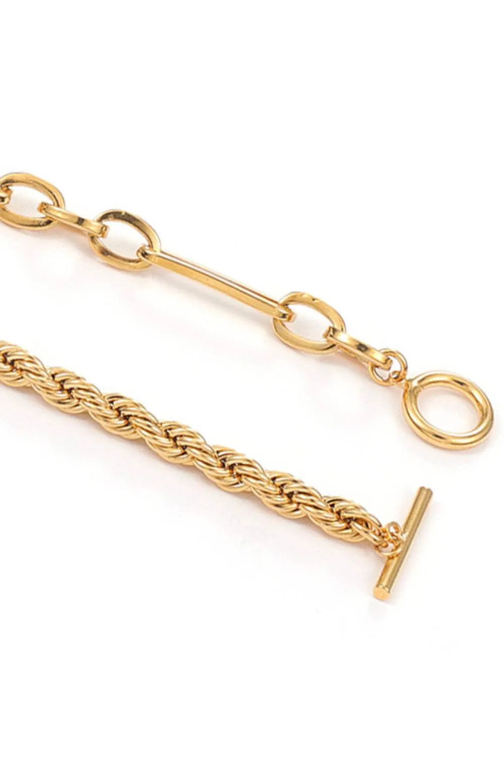 Toggle Clasp Twisted Chain Bracelet Bracelets - Tophatter Daily Deals