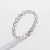 925 Sterling Silver Zircon Ring Silver Rings - Tophatter Daily Deals