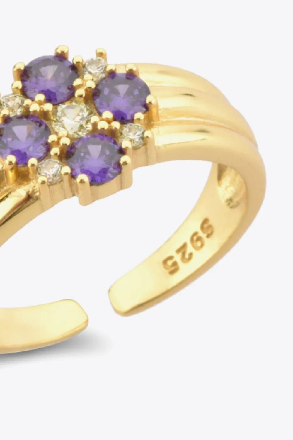 Zircon 925 Sterling Silver Open Ring Rings - Tophatter Daily Deals