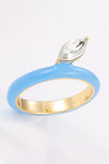 18K Gold Plated Glass Stone Ring Rings - Tophatter Daily Deals