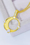 Inlaid Zircon and Natural Moonstone Pendant Necklace Moonstone - Tophatter Daily Deals