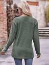 Double Take Buttoned Notched Neck Long Sleeve Top Blouses - Tophatter Daily Deals