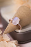 High Quality Natural Moonstone 925 Sterling Silver Side Stone Ring Moonstone - Tophatter Daily Deals