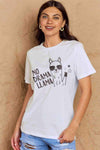 Simply Love Full Size NO DRAMA LLAMA Graphic Cotton Tee Women's T-Shirts - Tophatter Daily Deals