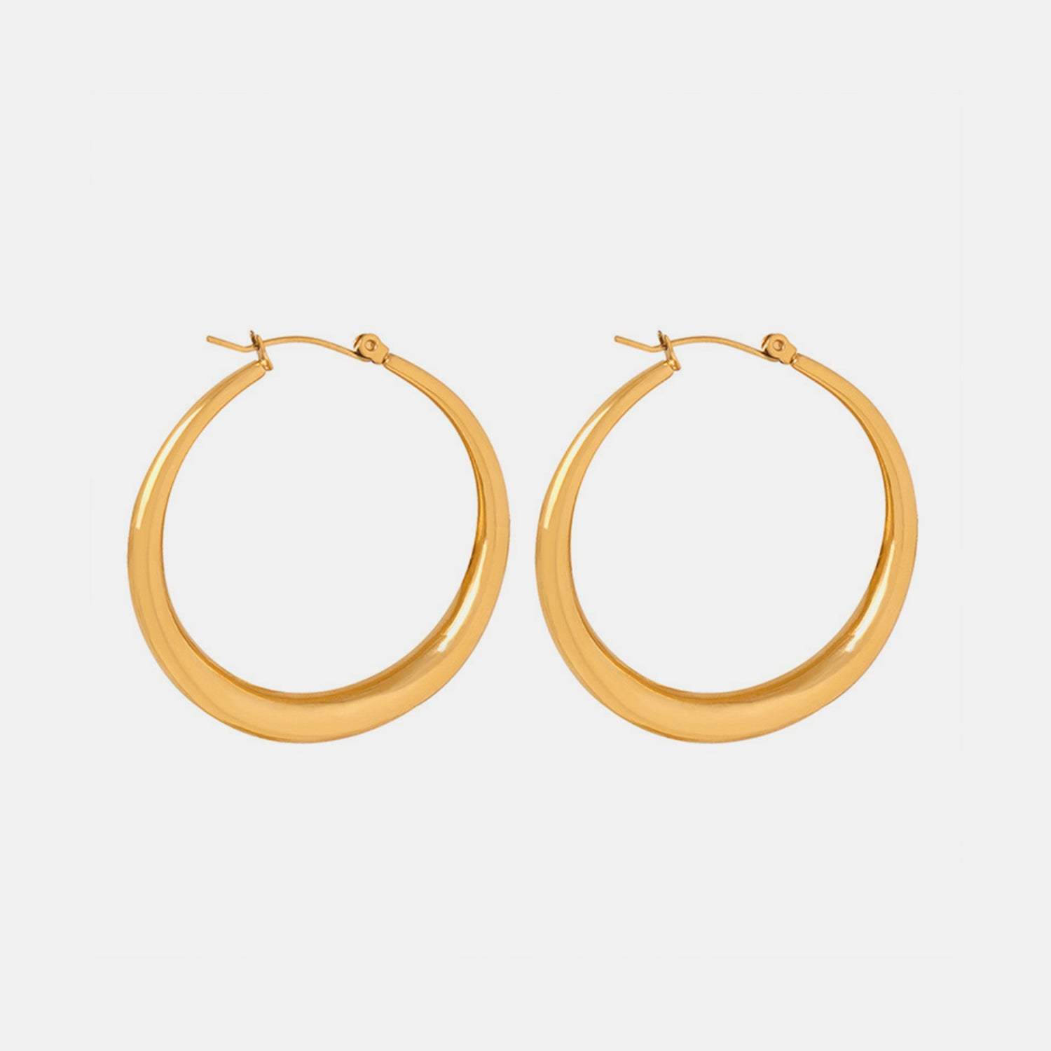 18K Gold-Plated Hoop Earrings Earrings - Tophatter Daily Deals