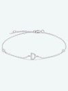 A To F Zircon 925 Sterling Silver Bracelet D-Silver One Size Bracelets - Tophatter Daily Deals