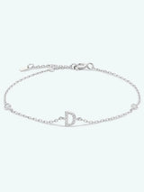 A To F Zircon 925 Sterling Silver Bracelet D-Silver One Size Bracelets - Tophatter Daily Deals