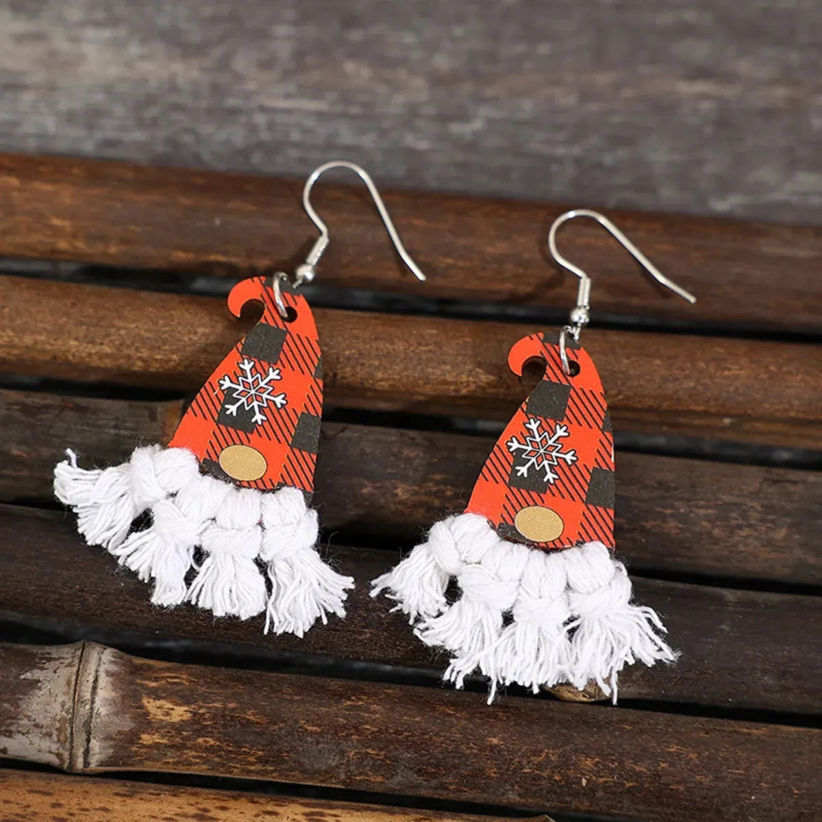 Xylem Pointed Hat Tassel Earrings Deep Red One Size Earrings - Tophatter Daily Deals