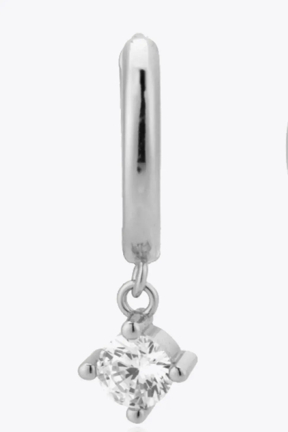 Inlaid Zircon Huggie Drop Earrings Earrings - Tophatter Daily Deals