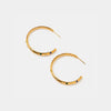 Zircon 18K Gold-Plated C-Hoop Earrings Multicolor One Size Earrings - Tophatter Daily Deals