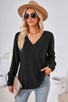 V-Neck Dropped Shoulder T-Shirt Women's T-Shirts - Tophatter Daily Deals