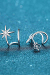 Moissanite Star Rhodium-Plated Earrings Moissanite - Tophatter Daily Deals