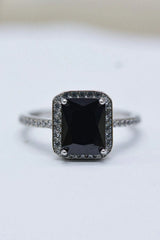 Platinum-Plated Agate Ring Rings - Tophatter Daily Deals