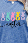 HAPPY EASTER Graphic Round Neck T-Shirt Women's T-Shirts - Tophatter Daily Deals